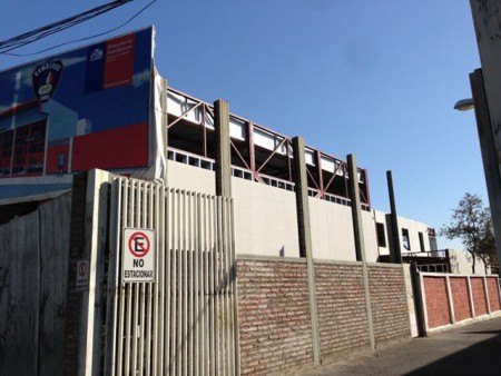 Frontis de trabajos de construccion de Cuartel Nuevo